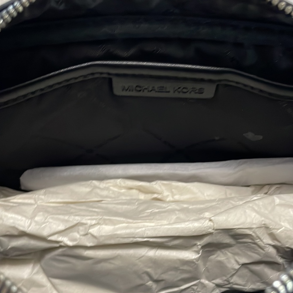 MICHAEL MICHAEL KORS Fulton Sport Large Canvas Crossbody Bag - Black & White - Picture 6 of 13